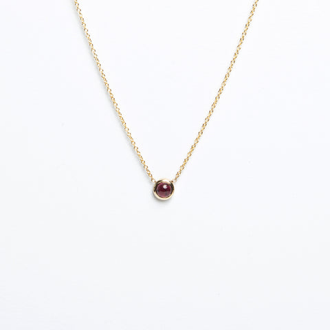 Carrie Hoffman - Baby Cab 3.0mm Necklace - Red Garnet