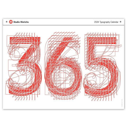 2024 Typography Giant Wall Calendar by Studio Hinrichs