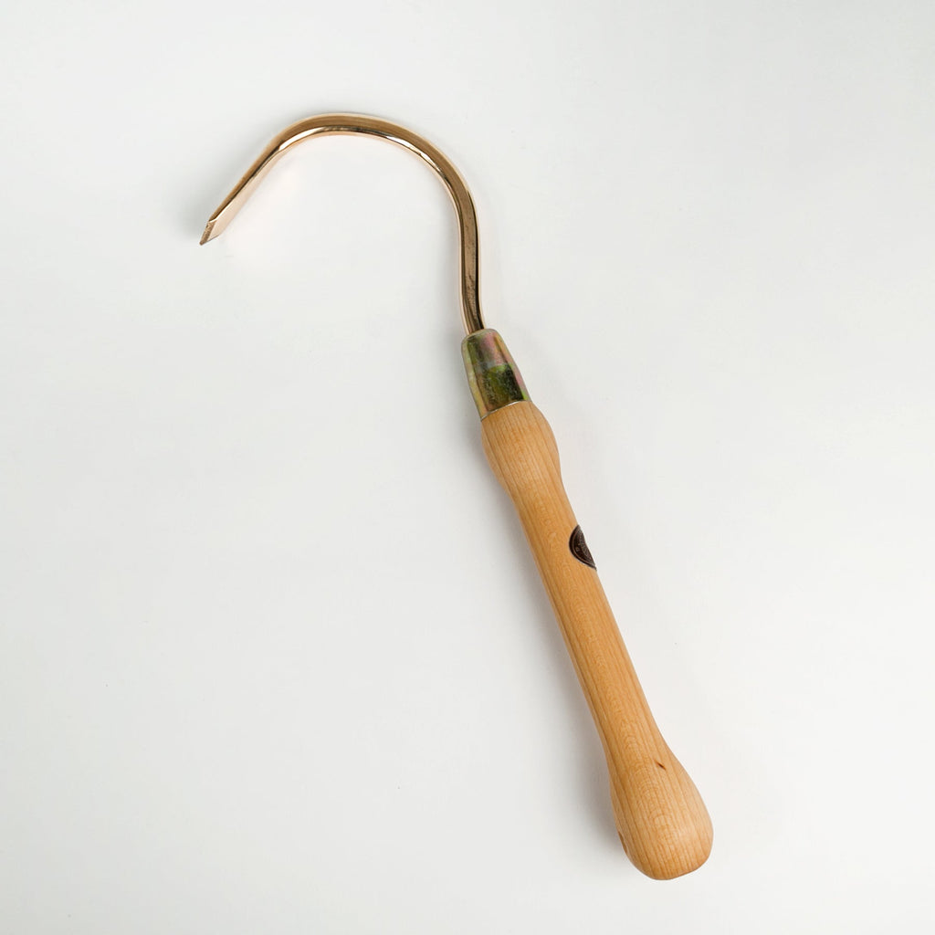 bronze gardening soil hook