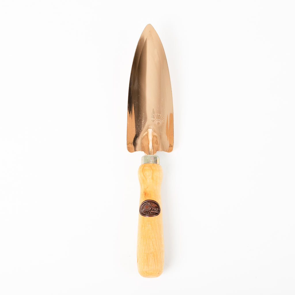 bronze gardening trowel narrow 