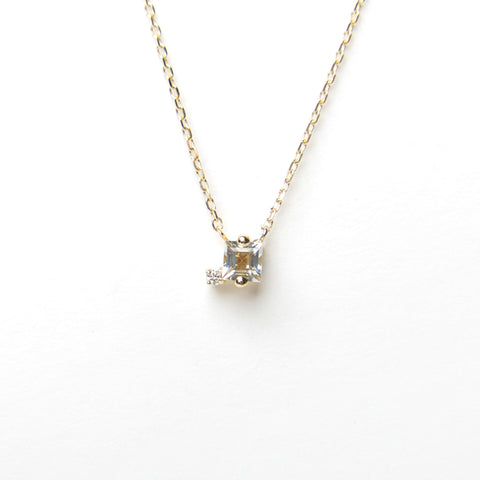 Suzanne Kalan - 14k Gold Remi Princess Necklace - White Topaz