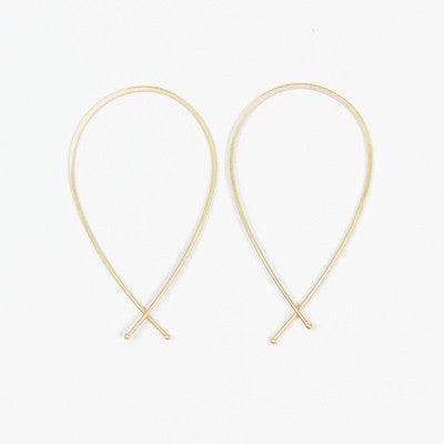 Carla Caruso - Large Ribbon Dainty Hoop Earrings