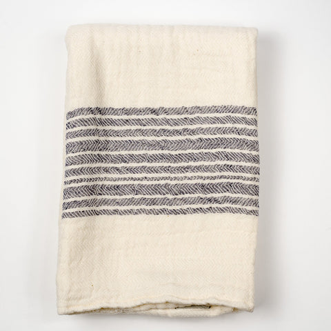 Kontex Flax Line Navy Bath Towels