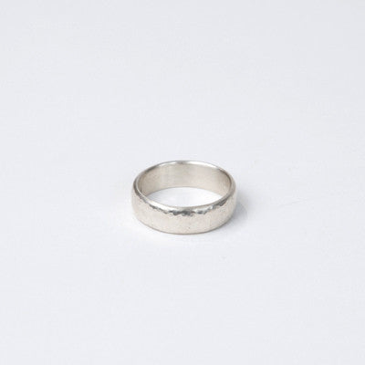 Black Barc - Hammered Band - Sterling Silver